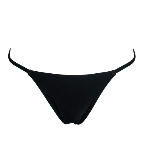Khloe Black Thong Bikini  Bottom