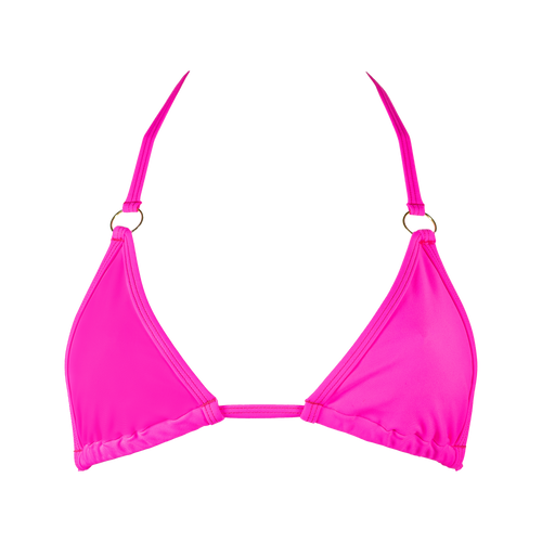 Sofia Slide Triangle Bikini Top Hot Pink